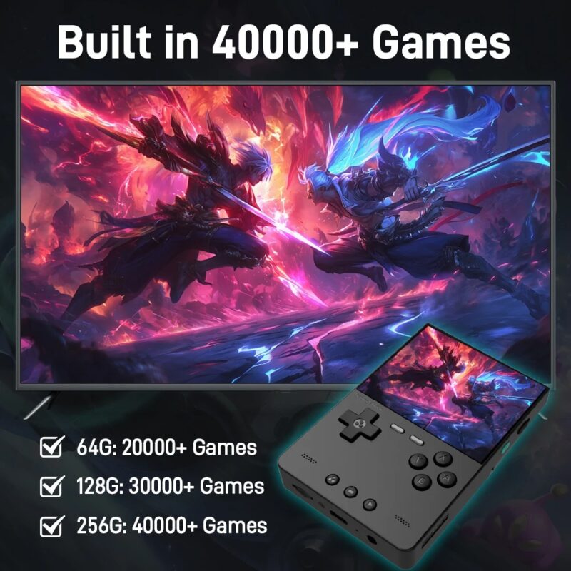 TRIMUI Brick Mini Retro Game Console with Metal Backplate 3.2 Inch IPS Display