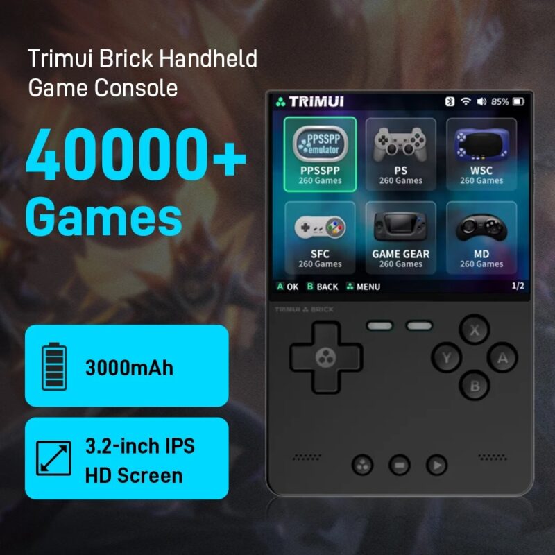 TRIMUI Brick Pocket Retro Gaming Handheld 3.2 IPS Screen Linux Video Game Console