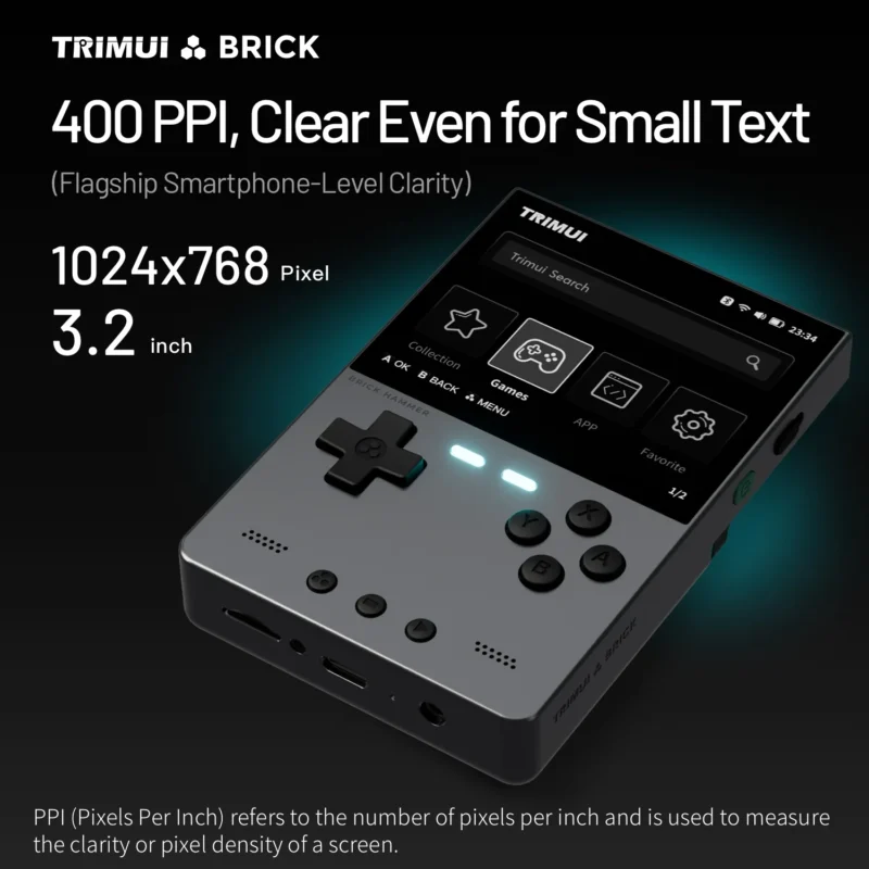 TRIMUI BRICK Linux Handheld Game Console with 3.2-Inch IPS Display Retro Gaming Device